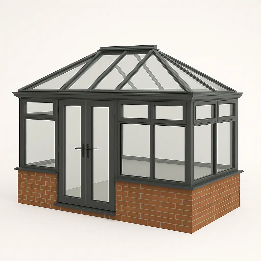 Edwardian Conservatory (Grey Frame)