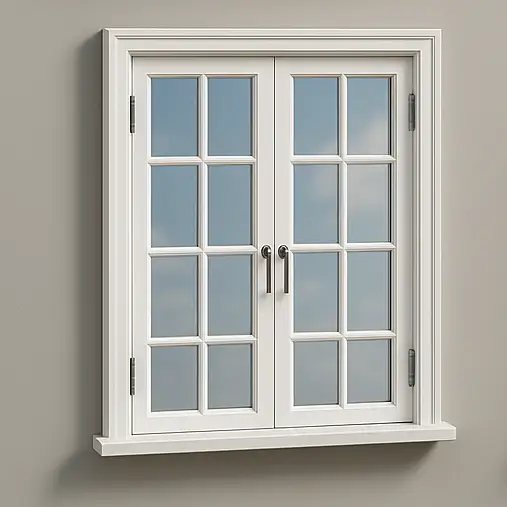 French Casement Window (White Frame)