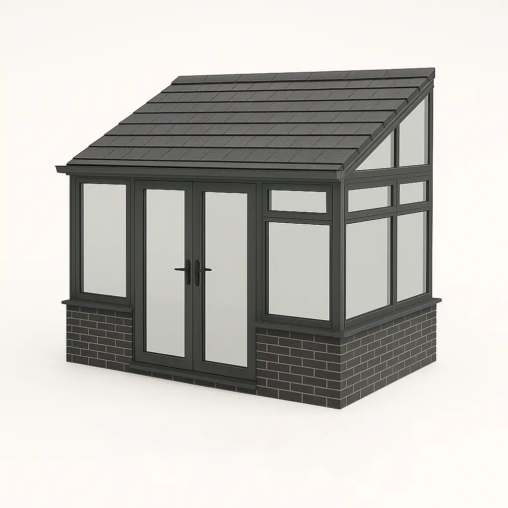 Lean-To Conservatory (Modern Grey)