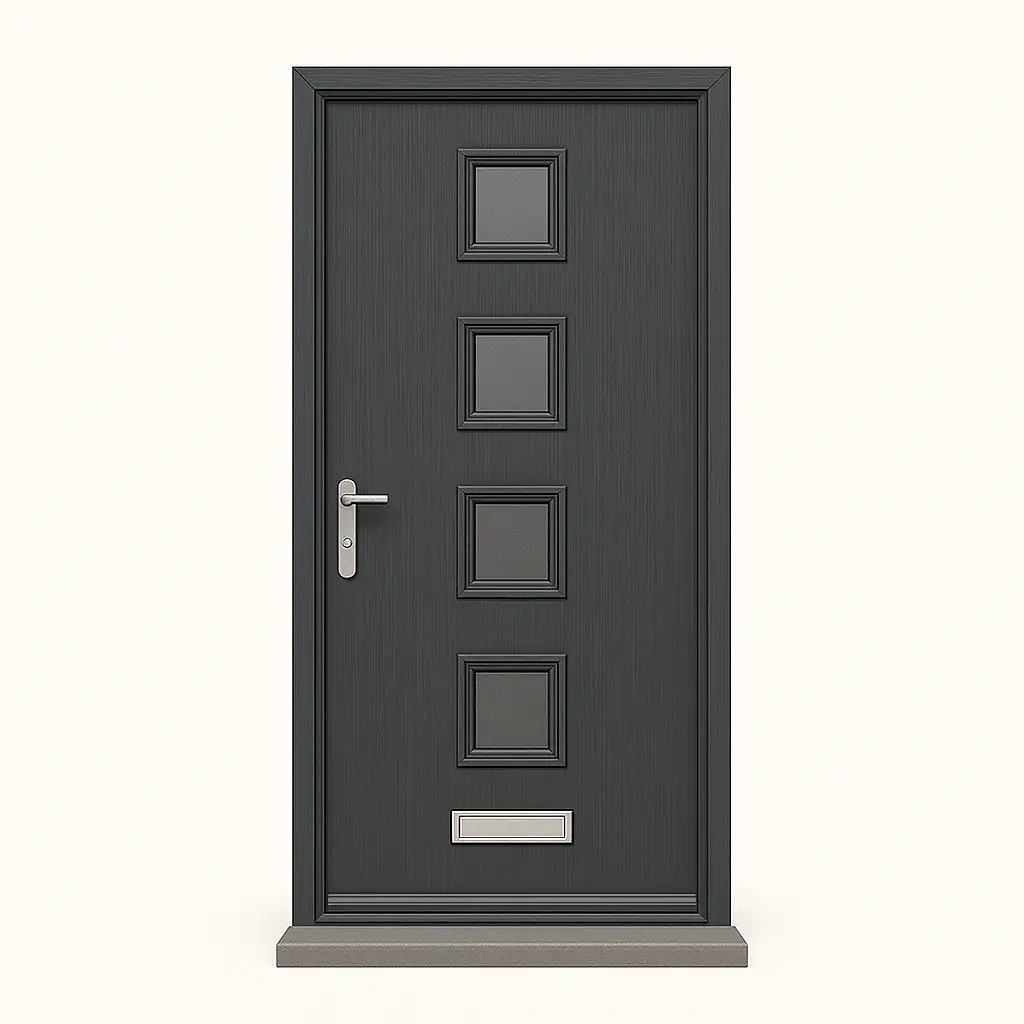 Modern 4-Square Panel Door