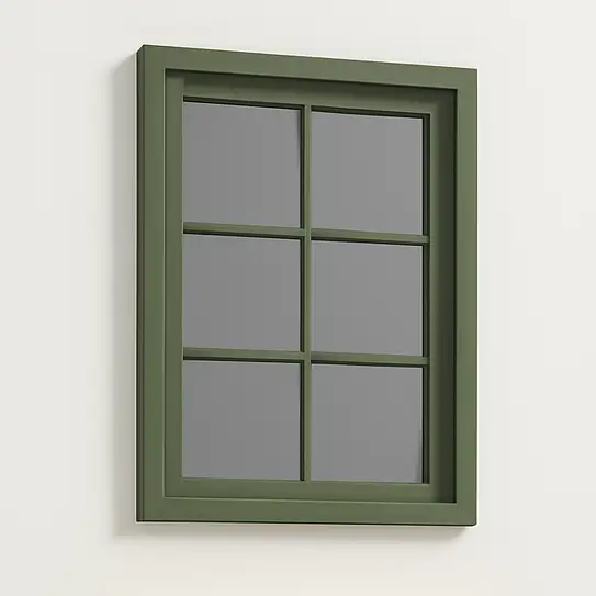 Simple Grid Window (Olive Green Frame)