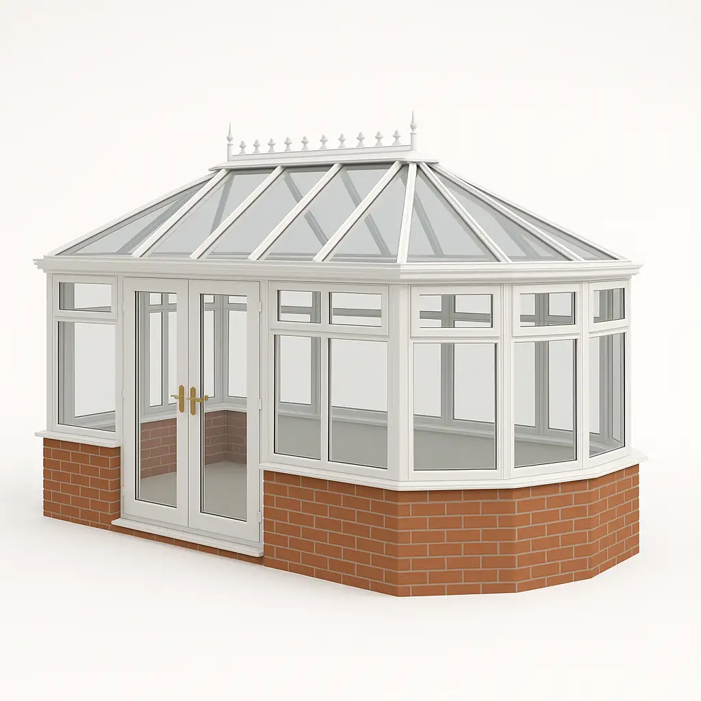 Victorian Conservatory (White Frame)
